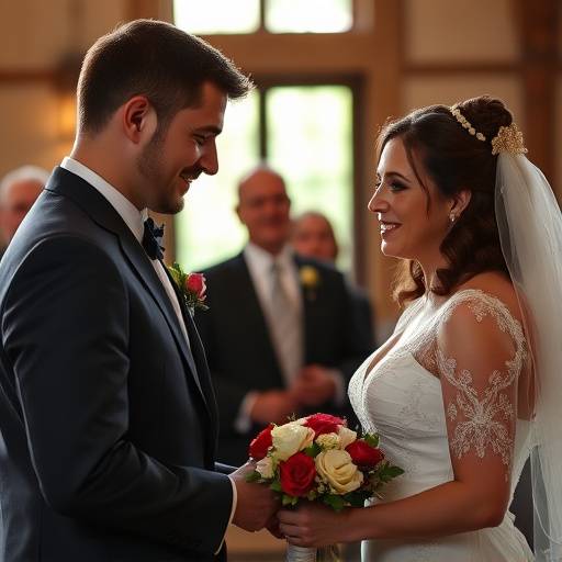 A touching moment during a wedding ceremony captured by a professional photographer.