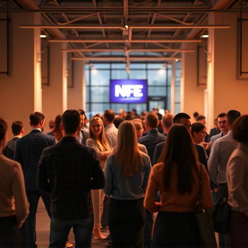 Attendees enjoying a corporate networking event.